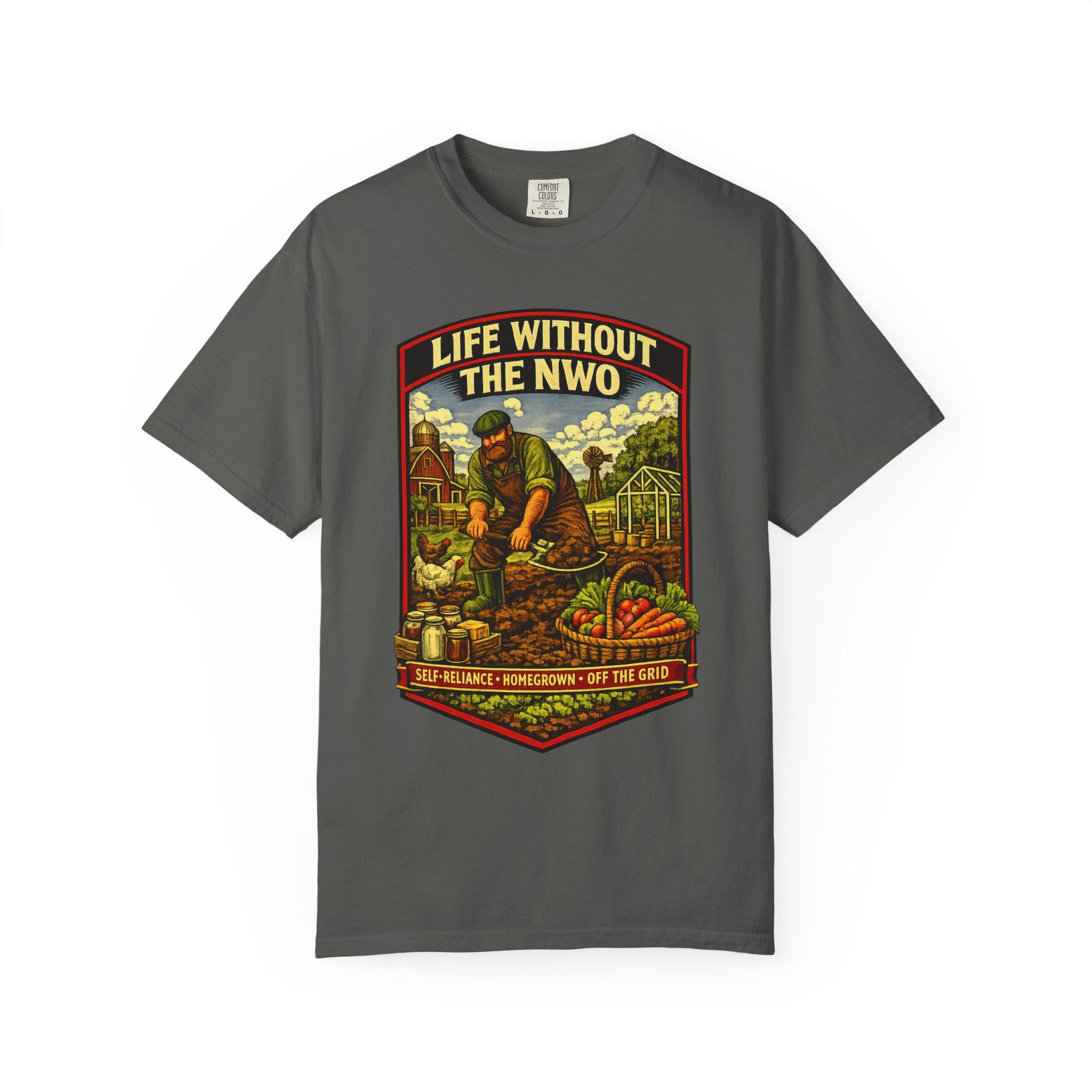 "Life Without the NWO" Gardening Vintage Graphic T-Shirt