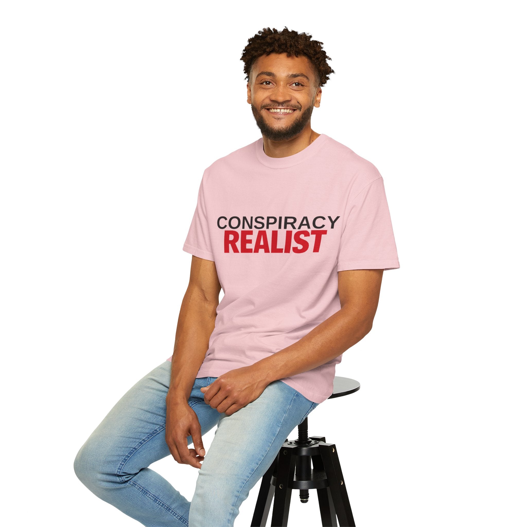 Conspiracy Realist T-Shirt — Bold Graphic Statement Tee