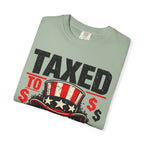 Taxed to Death T-Shirt — Patriotic Skull Tax Humor Tee