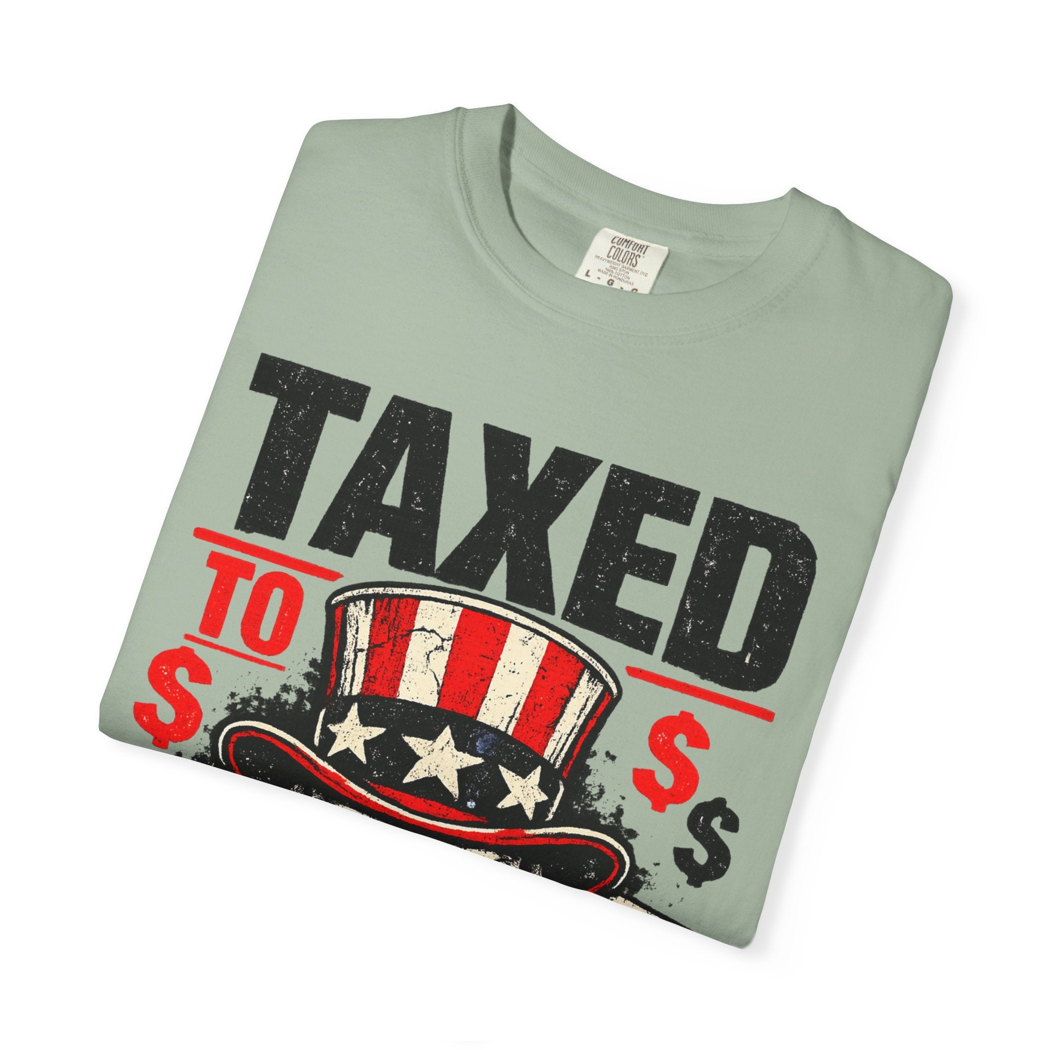 Taxed to Death T-Shirt — Patriotic Skull Tax Humor Tee