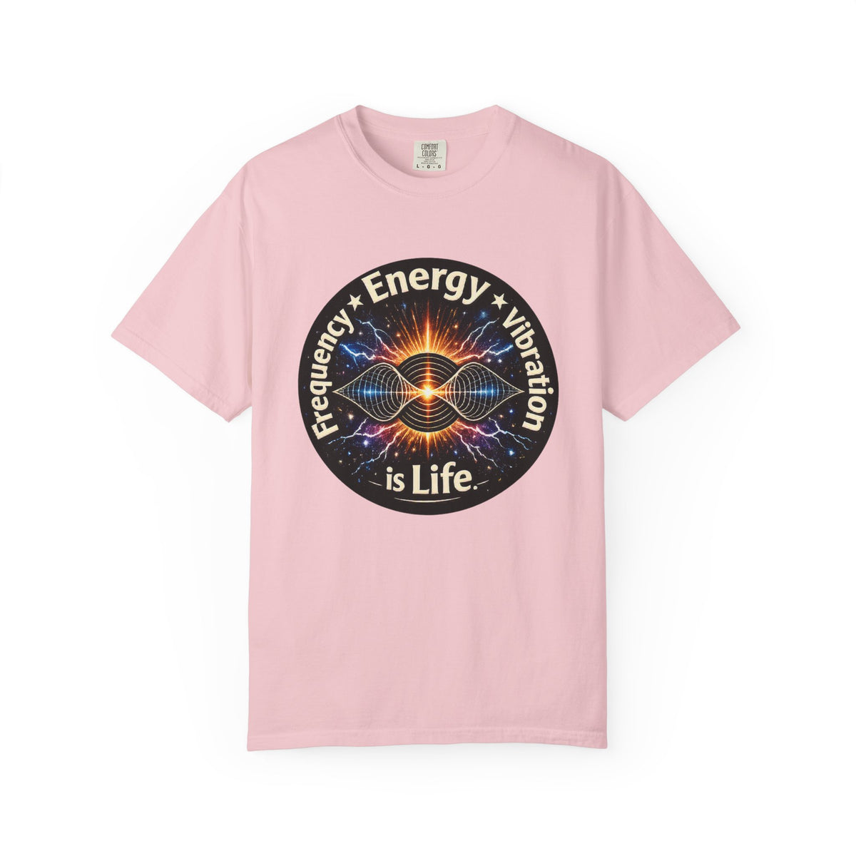 Energy & Vibration T-Shirt — "Frequency is Life" Spiritual Graphic Tee