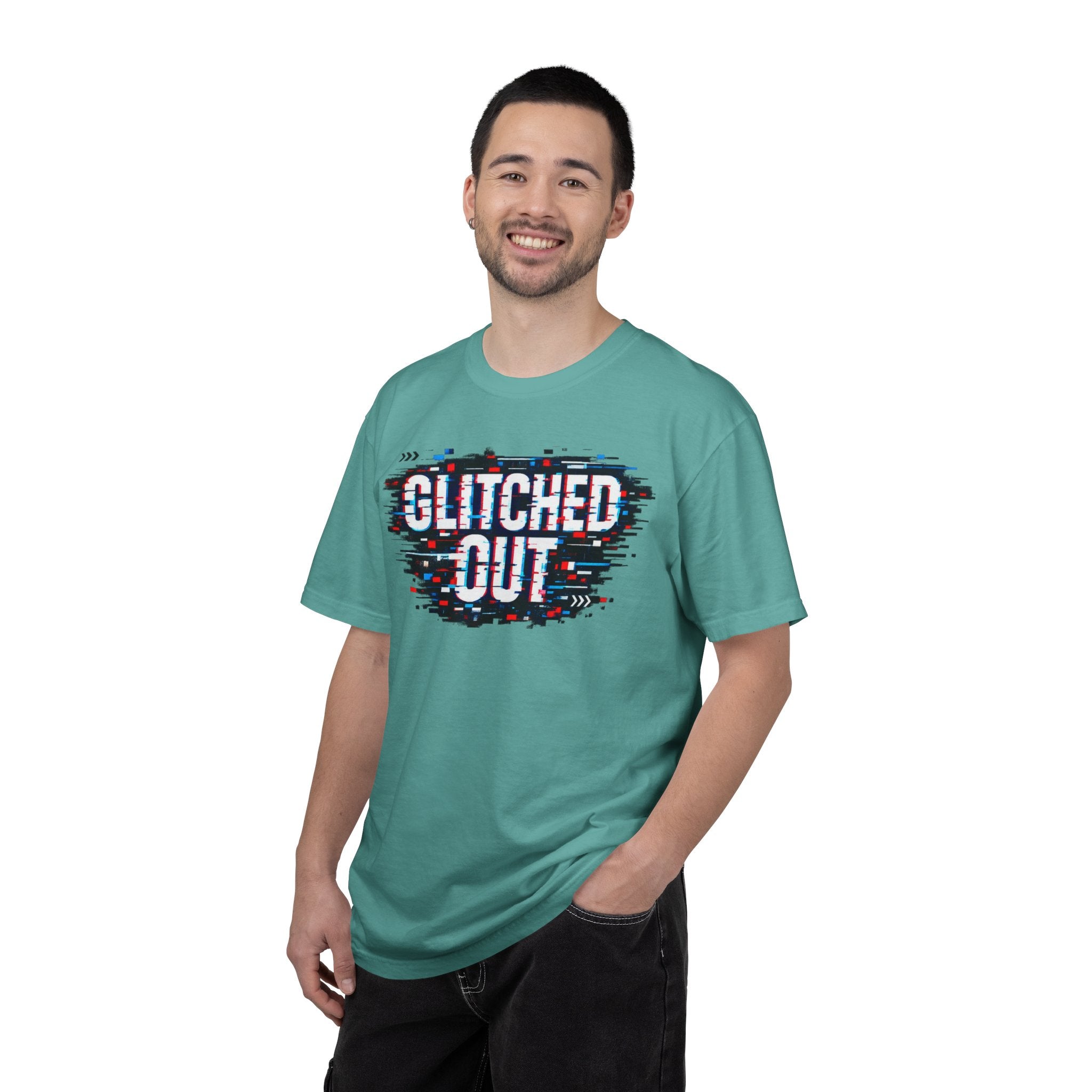 Glitched Out T-Shirt — Retro Glitch Graphic Tee