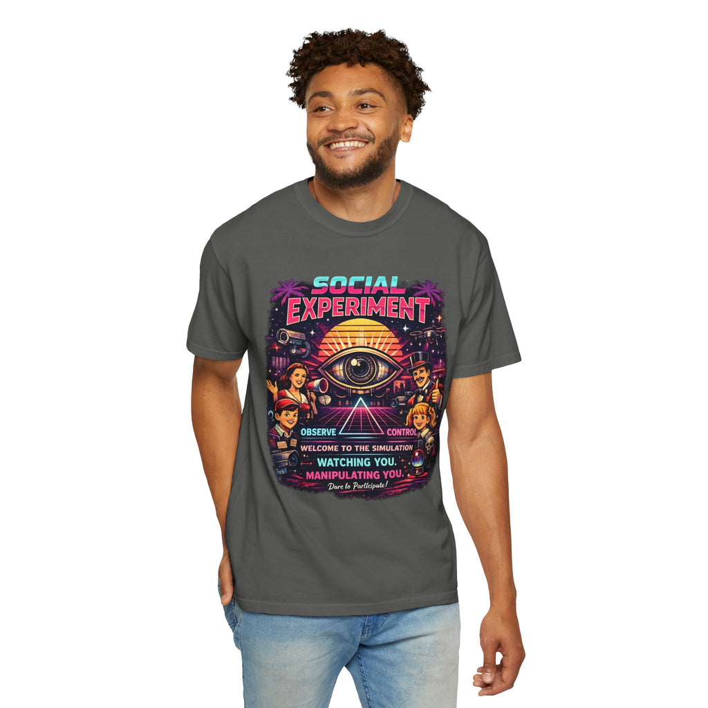 Social Experiment V2 T-Shirt — Retro All-Seeing Eye Graphic Tee