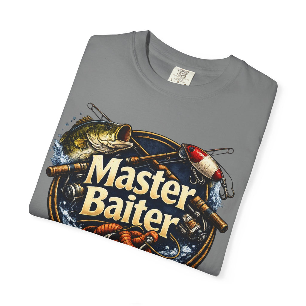 Master Baiter Fishing Satire T-Shirt — “The Bait Whisperer” Graphic Tee