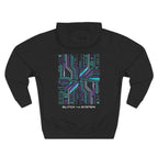 Glitching Out Hoodie — "Glitch the System" Tech Circuit Graphic