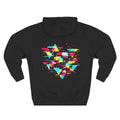 Retro Vaporwave Geometric Graphic ‘Glitching Out’ Fleece Hoodie