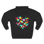 Retro Vaporwave Geometric Graphic ‘Glitching Out’ Fleece Hoodie