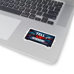 Tell Lie Vision TV Sticker — Glitch Statement Kiss-Cut Sticker