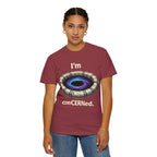 T-Shirt — "I'm conCERNed." Black Hole CERN Physics Science Tee