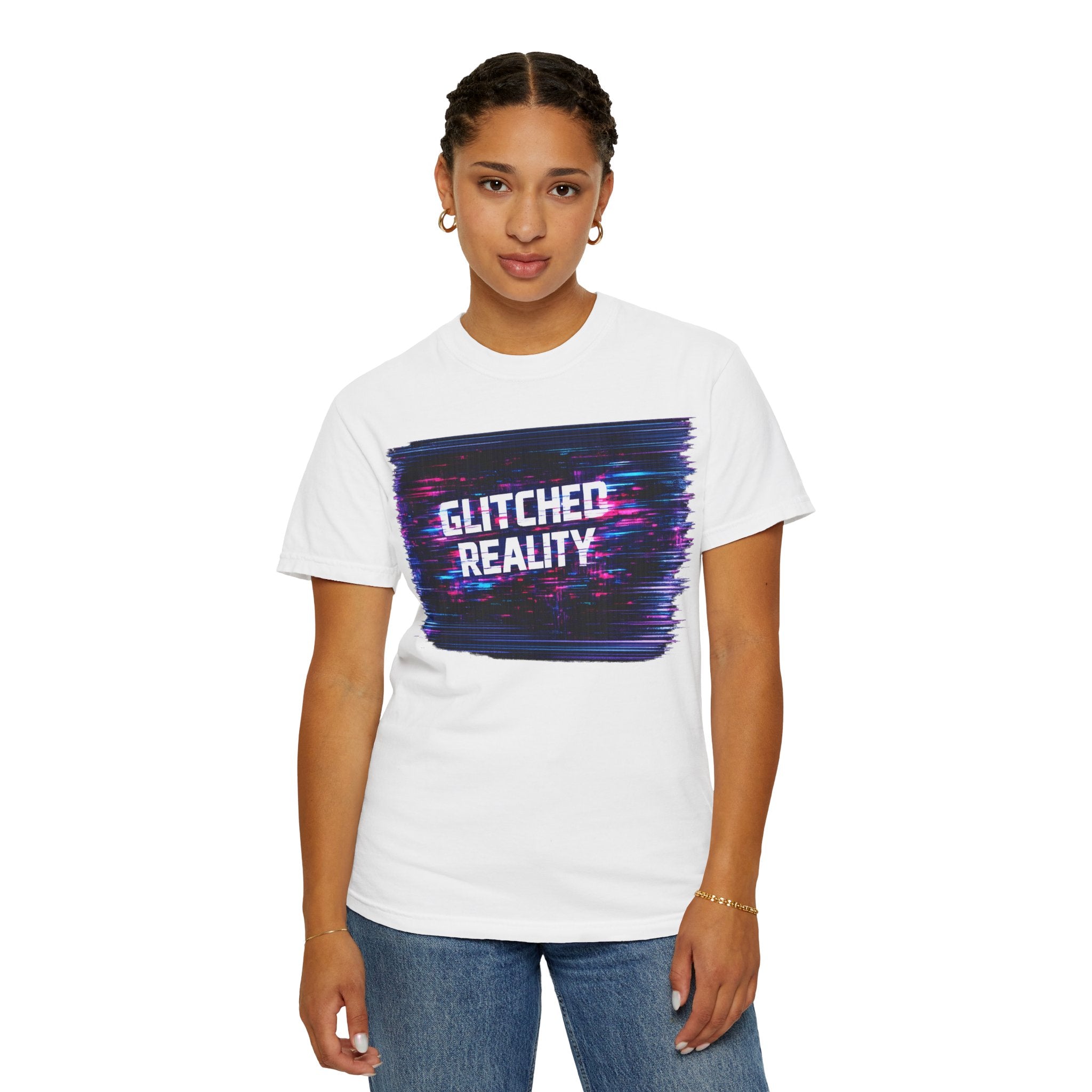 Glitched Reality V2 T‑Shirt — Retro Cyberpunk Digital Distortion Tee