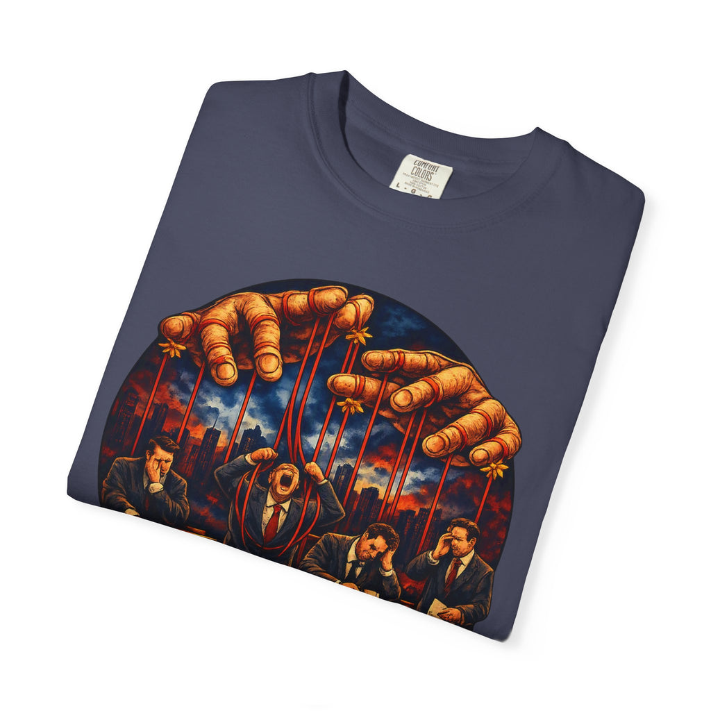 'Corporate Puppets' Satire Graphic T-Shirt