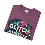 Glitch The System V3 Graphic Tee — Retro Cyberpunk Distressed Design