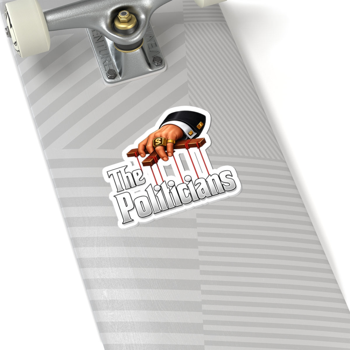 The Politicians Sticker — Anti-Corruption Puppet-Master Kiss-Cut Decal