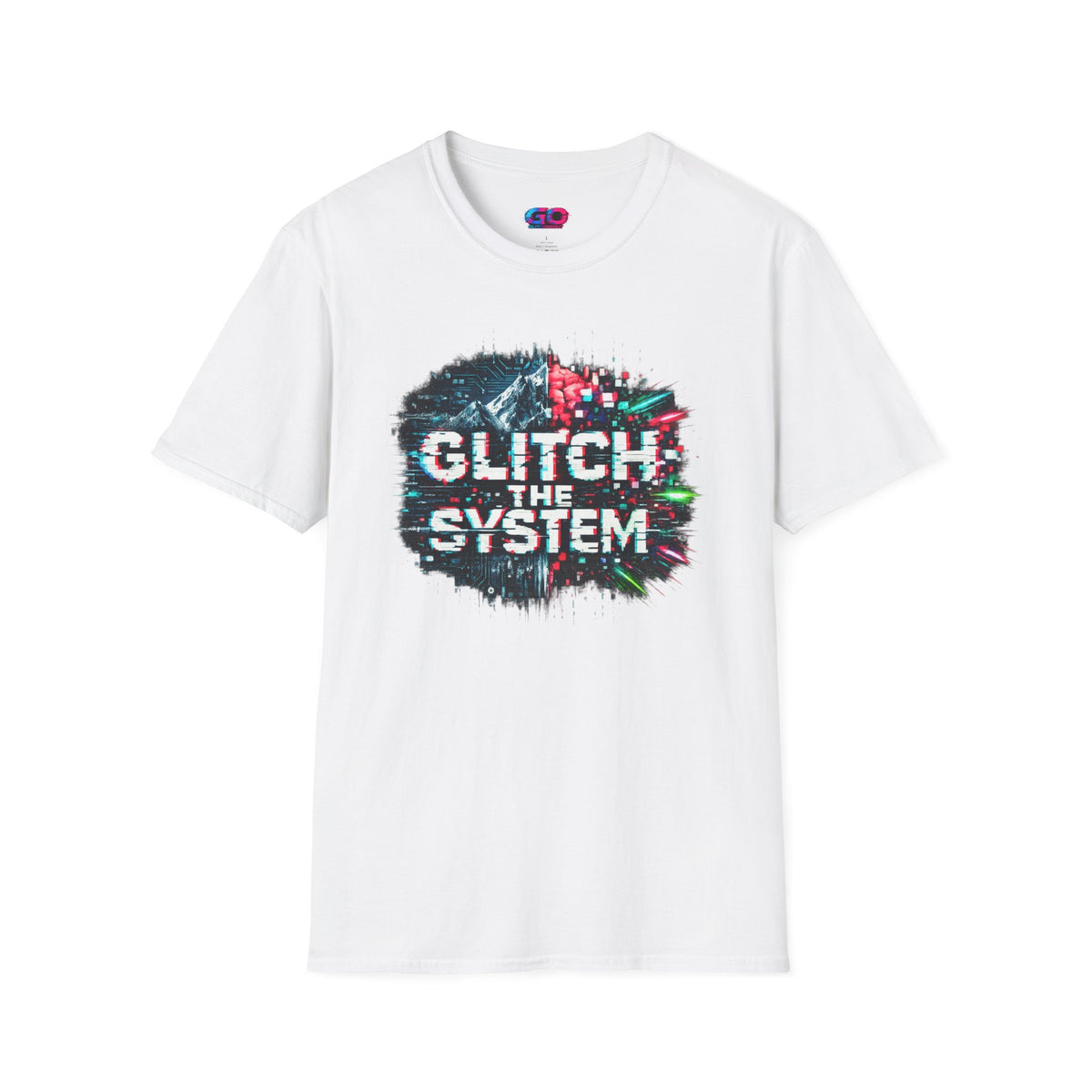 Glitch The System V3 Graphic Tee — Retro Cyberpunk Distressed Design