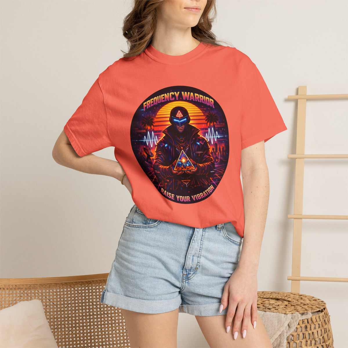 Frequency Warrior — Raise Your Vibration Graphic T-Shirt