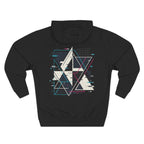 Hoodie — "Glitching Out" Geometric Retro Tech Graphic Hoodie