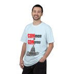 T-Shirt — "CONmen in CONgress" Political Satire Tee with Capitol Graphic