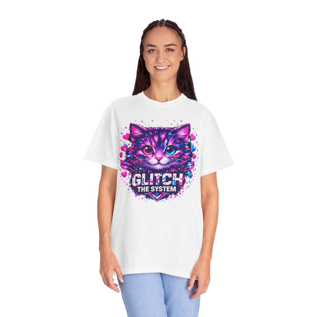 Glitch the System Cat T-Shirt
