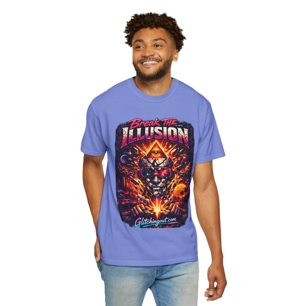 Break the Illusion Graphic T-Shirt — Psychedelic Occult Skull Tee