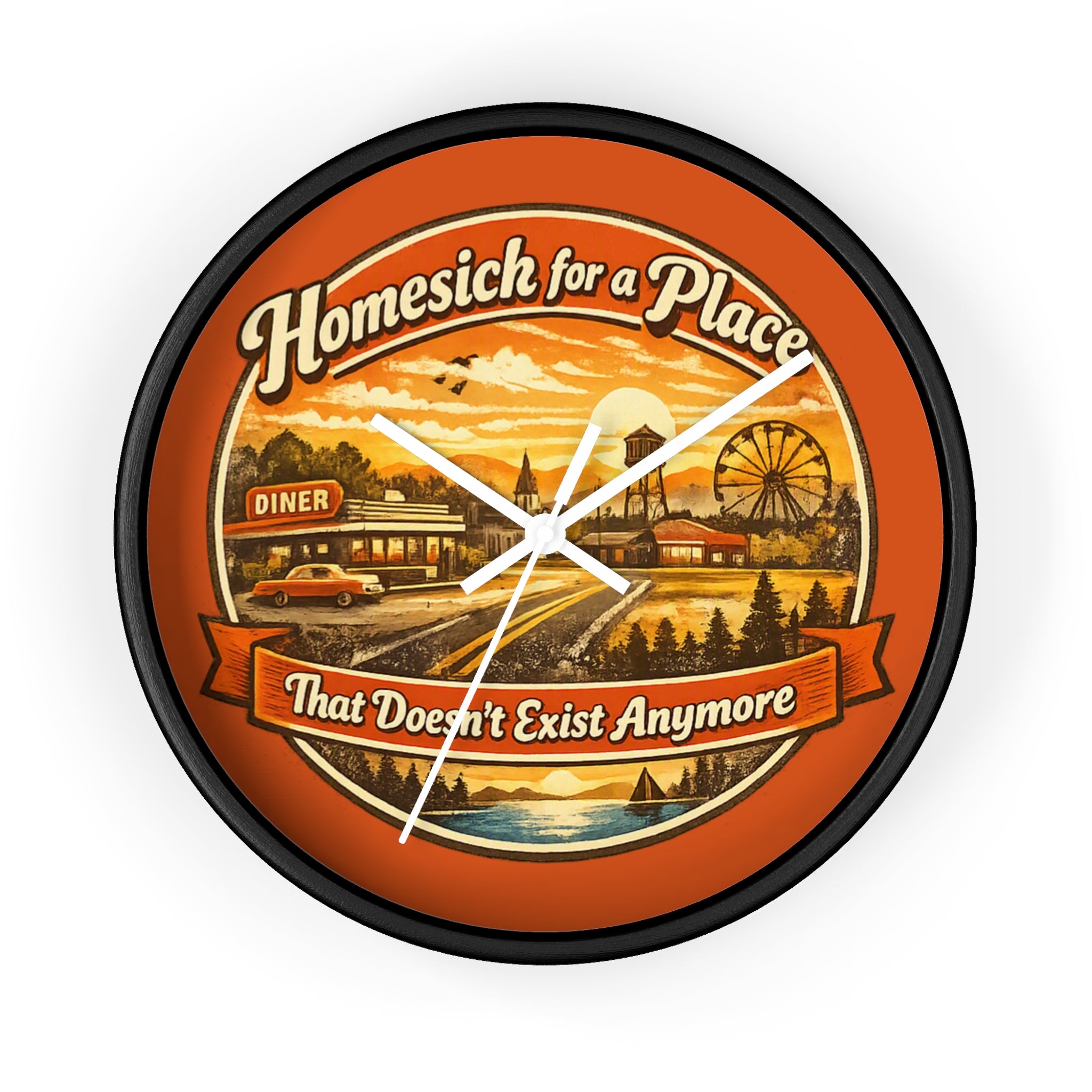 Wall Clock — "Homesick for a Place That Doesn't Exist Anymore" Vintage Nostalgia Clock