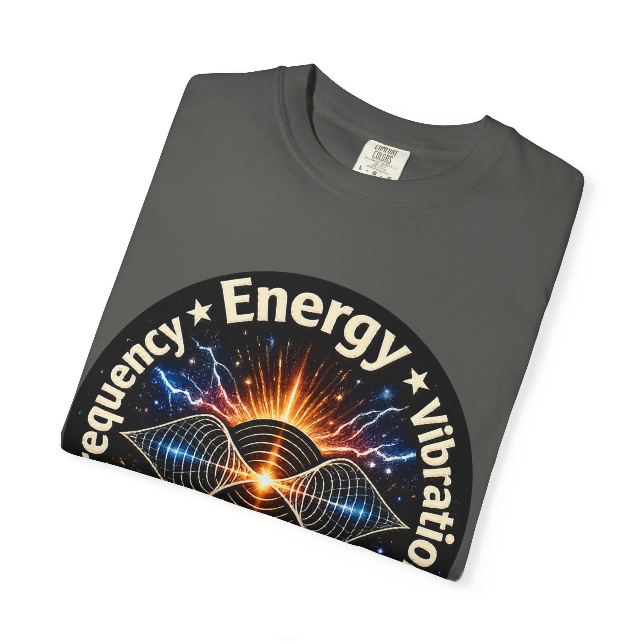 Energy & Vibration T-Shirt — "Frequency is Life" Spiritual Graphic Tee