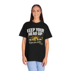 Keep Your Head Up T-Shirt — Inspirational Mountain Tee ("Because You Matter")