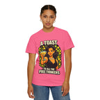 Vintage 'A Toast to All the Free Thinkers' Graphic T-Shirt