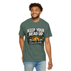 Keep Your Head Up T-Shirt — Inspirational Mountain Tee ("Because You Matter")