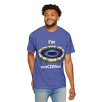 T-Shirt — "I'm conCERNed." Black Hole CERN Physics Science Tee