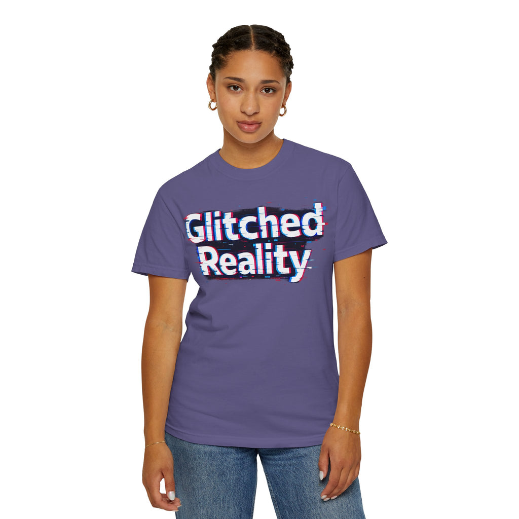 Glitched Reality T‑Shirt — Retro Glitch Graphic Tee with "Glitched Reality" Text