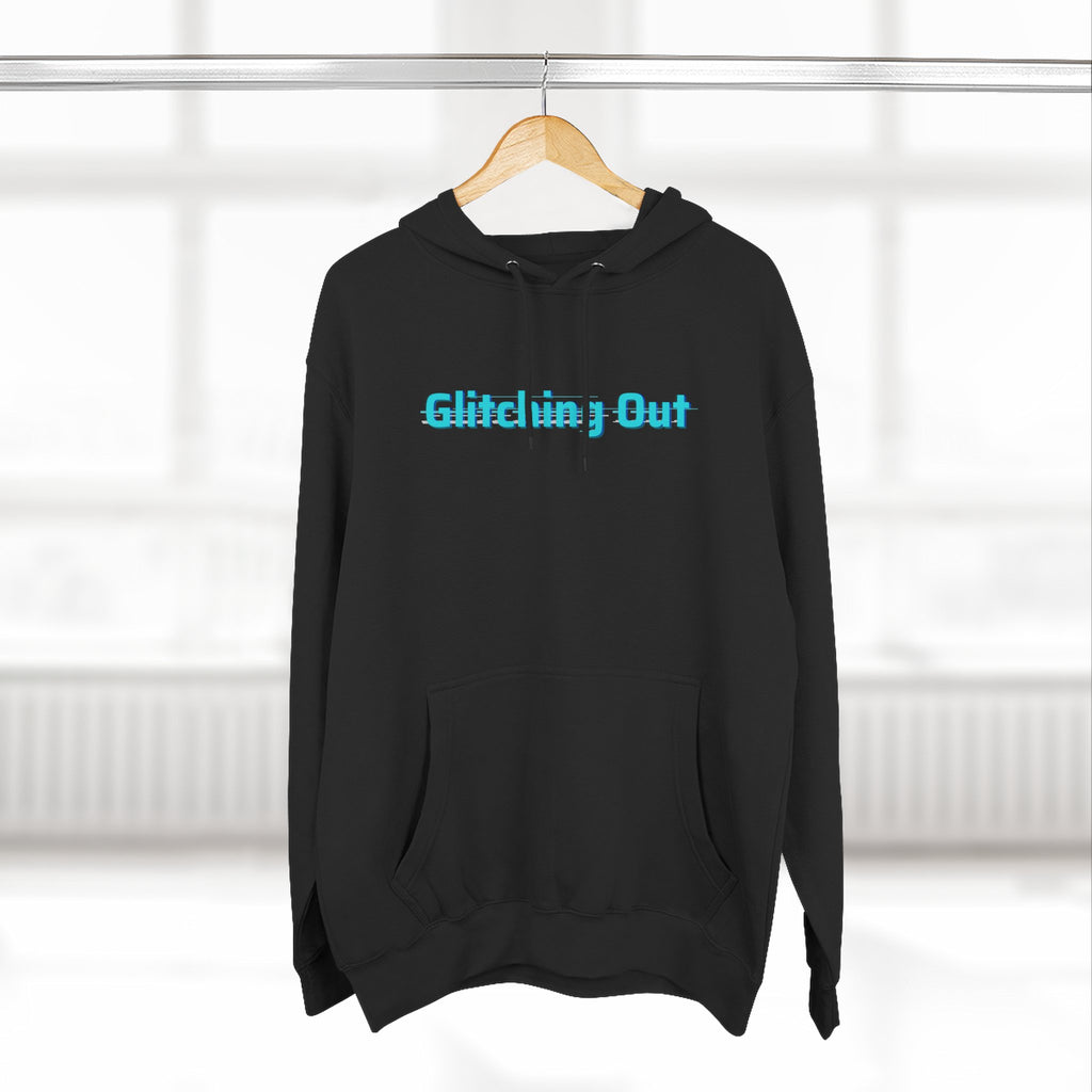 Hoodie — "Glitching Out" Geometric Retro Tech Graphic Hoodie