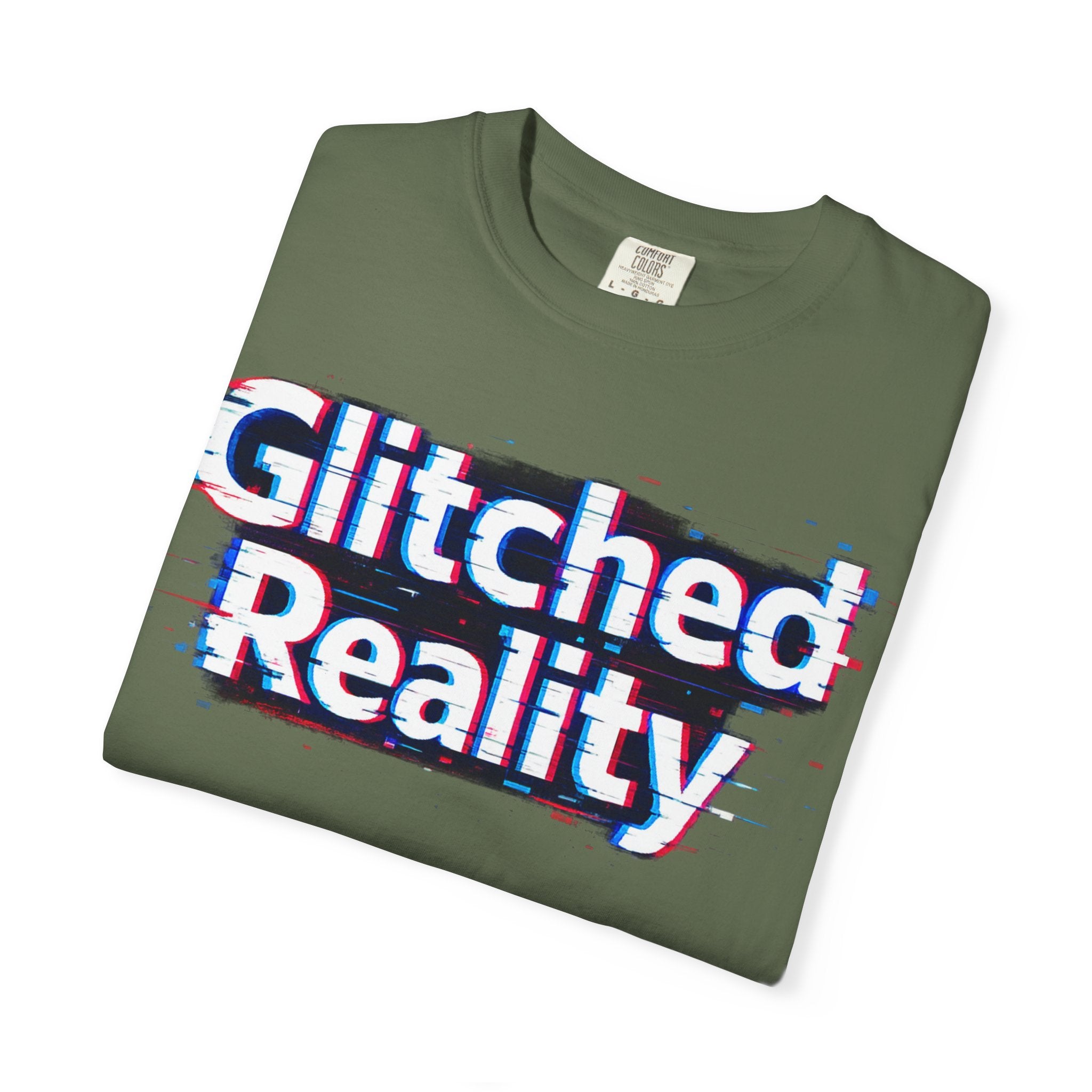 Glitched Reality T‑Shirt — Retro Glitch Graphic Tee with "Glitched Reality" Text
