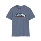 Glitchy Graphic T-Shirt — Retro Glitch Text Tee