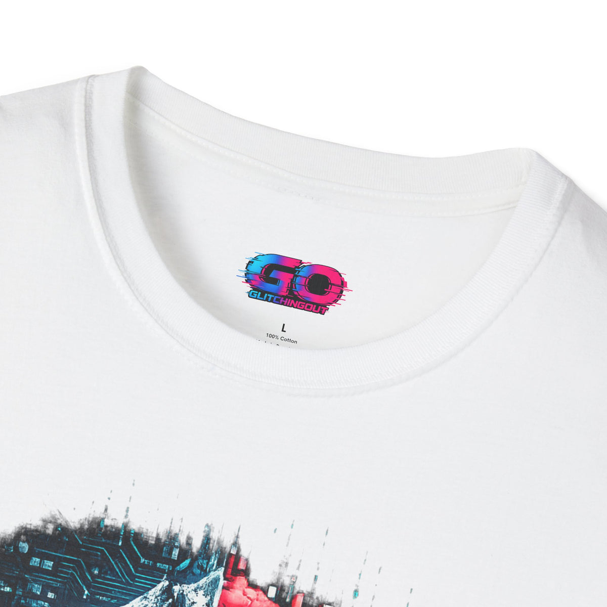 Glitch The System V3 Graphic Tee — Retro Cyberpunk Distressed Design