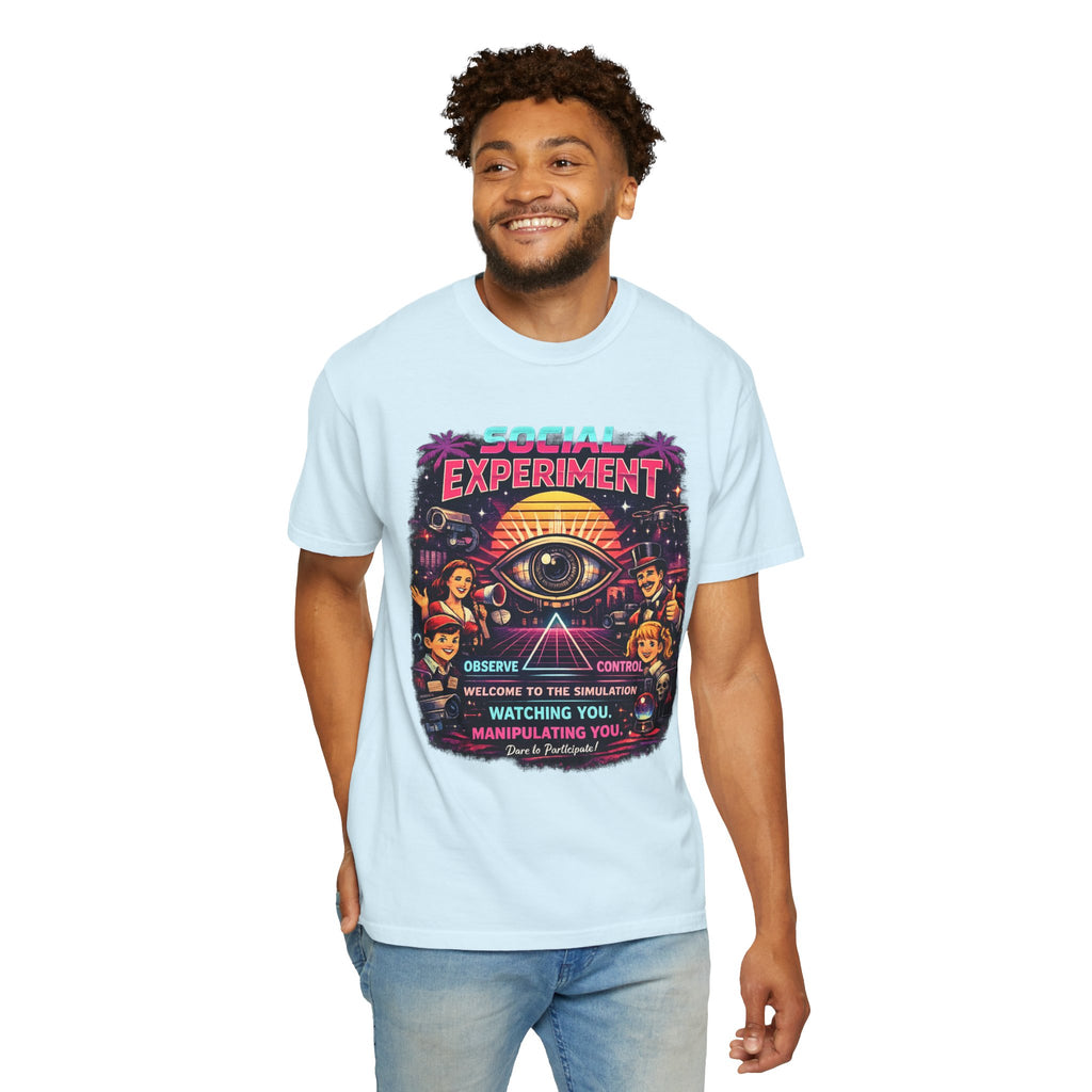 Social Experiment V2 T-Shirt — Retro All-Seeing Eye Graphic Tee