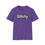 Glitchy Graphic T-Shirt — Retro Glitch Text Tee