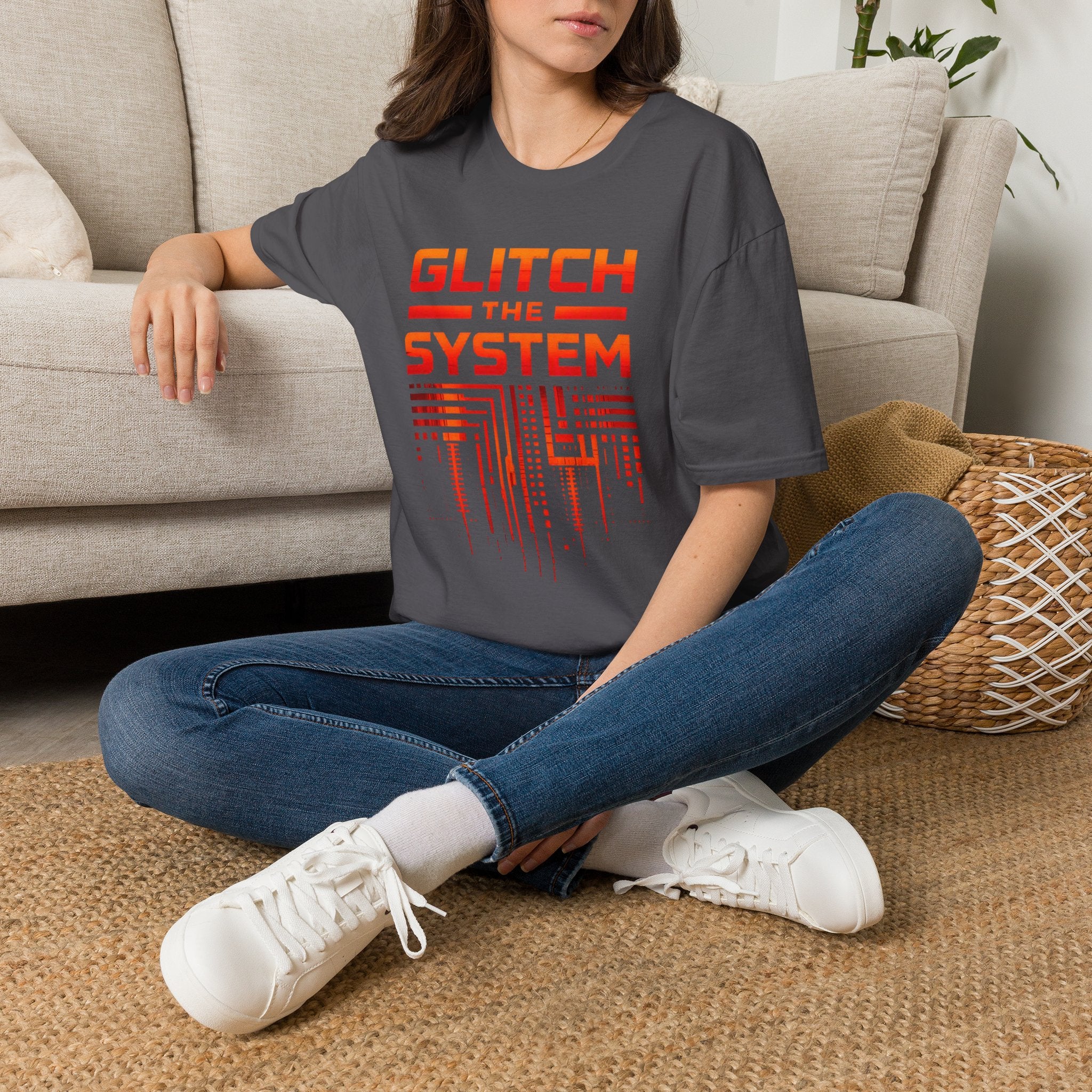 Glitch the System V4 T-Shirt — Retro Circuit Tech Graphic Tee