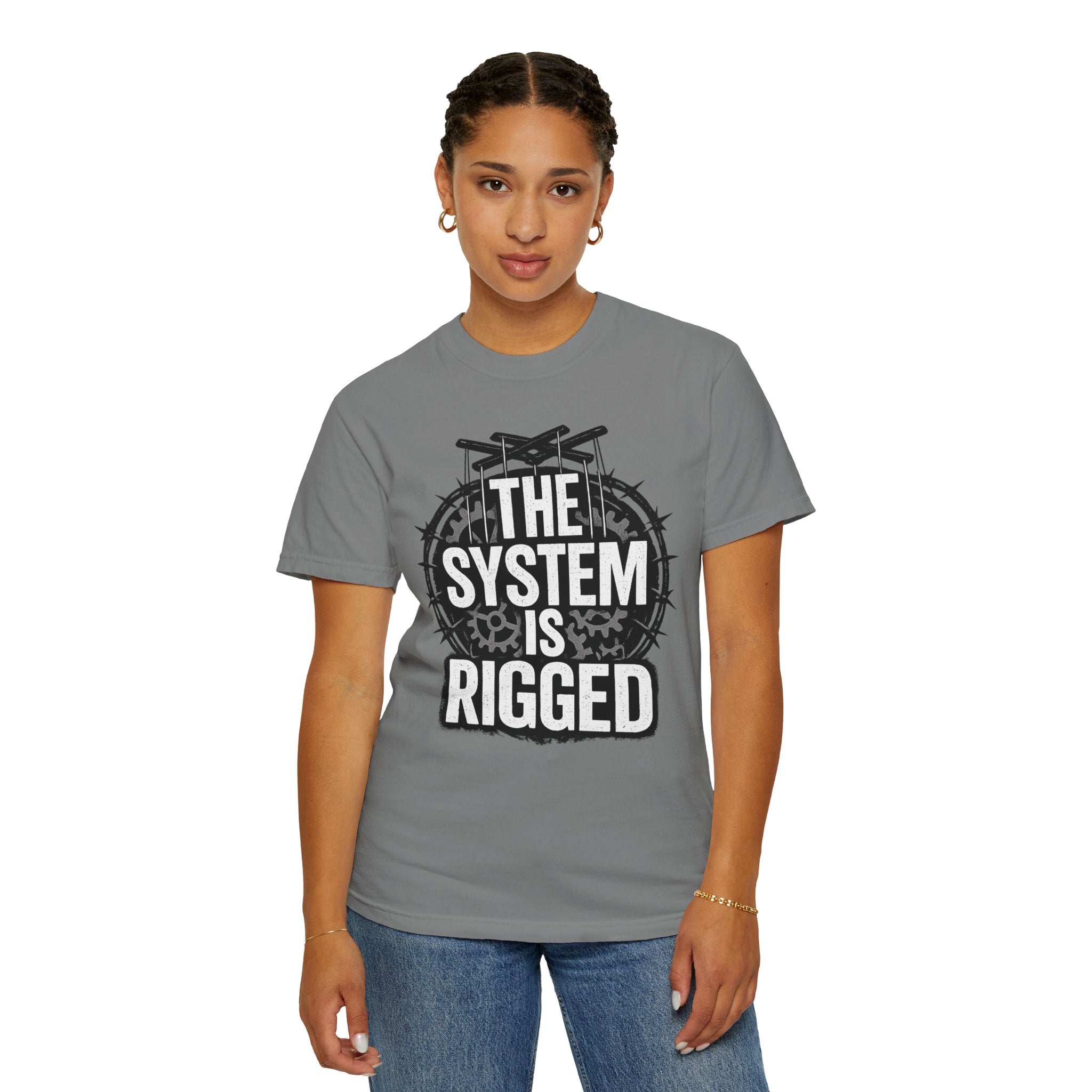 The System Is Rigged T-Shirt — Political Protest Graphic Tee