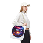 Spiritual Galaxy Tote Bag - "I'm one with the source. The source is with me." Cosmic Meditation Tote