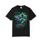 GlitchingOut Mountain Landscape T-Shirt — Retro Glitch Nature Graphic Tee