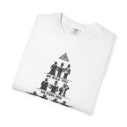 T-Shirt — Hierarchy of Power Graphic Tee ("We Rule You / We Fool You / We Shoot At You / We Eat For You / We Work For All / We Feed All")