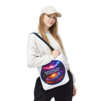 Spiritual Galaxy Tote Bag - "I'm one with the source. The source is with me." Cosmic Meditation Tote