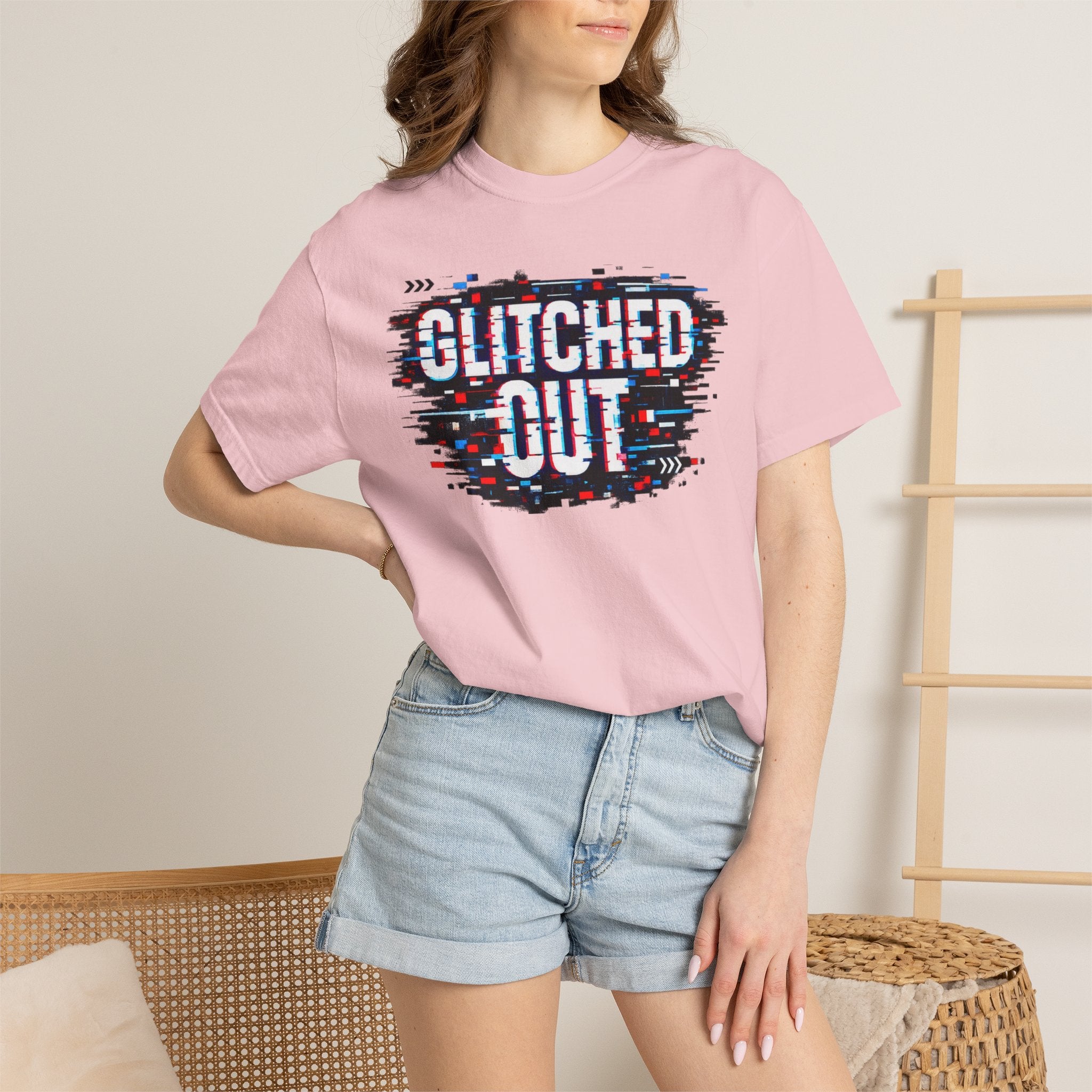 Glitched Out T-Shirt — Retro Glitch Graphic Tee