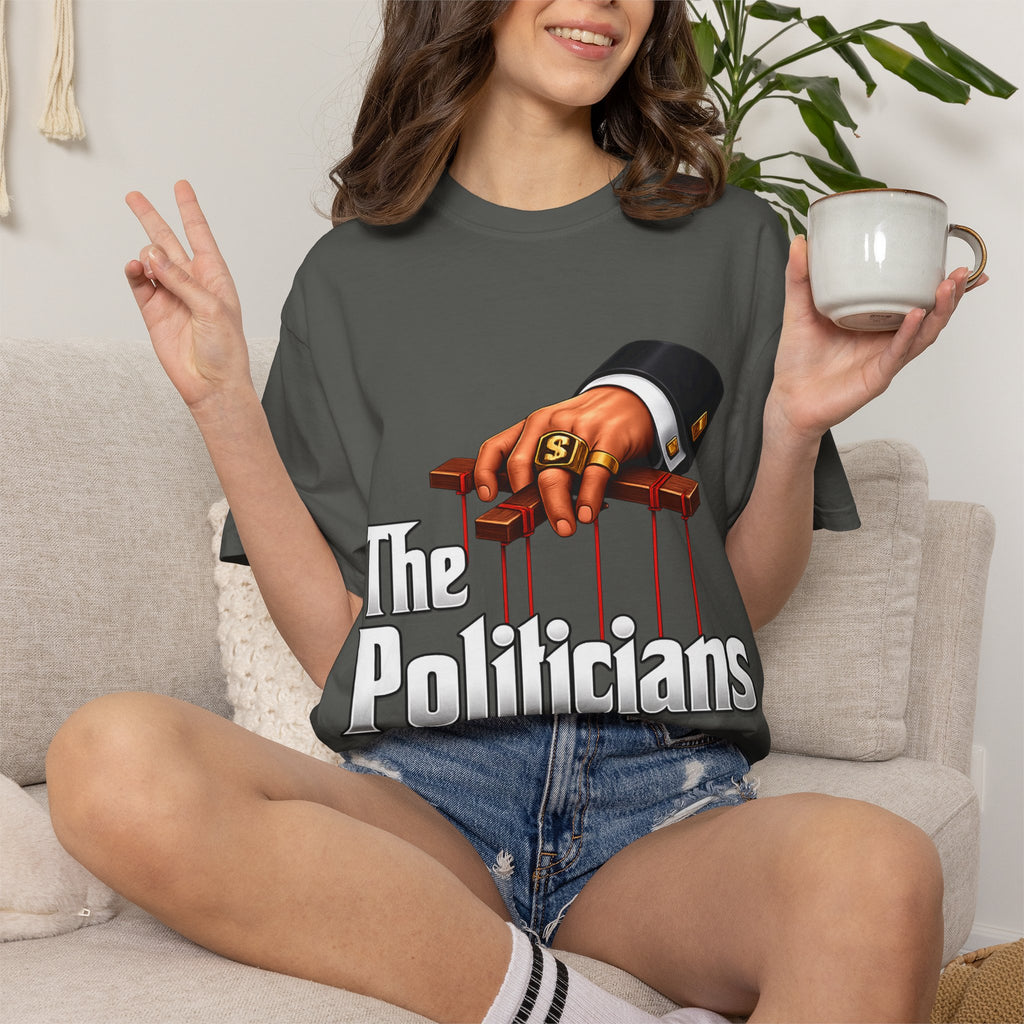 The Politicians T-Shirt — Puppet Master Hand & Money Political Satire Tee