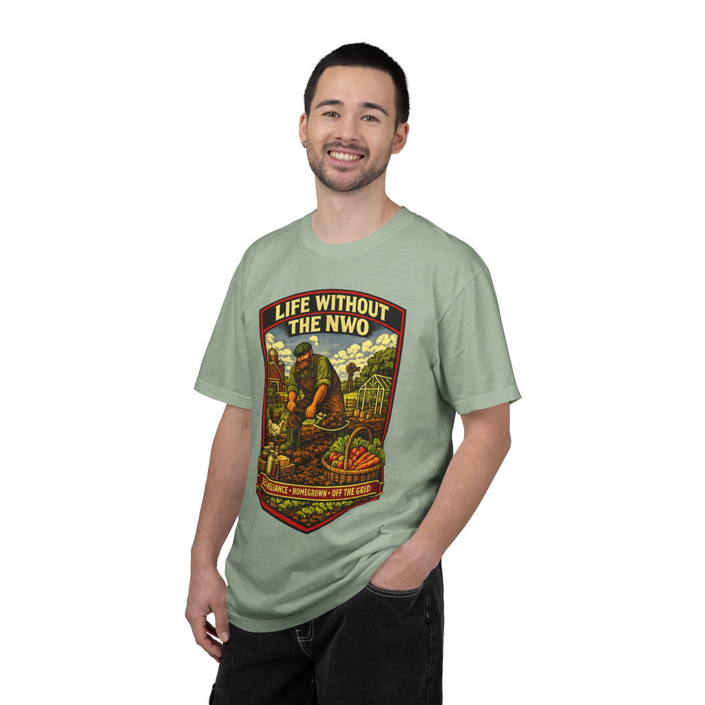 "Life Without the NWO" Gardening Vintage Graphic T-Shirt