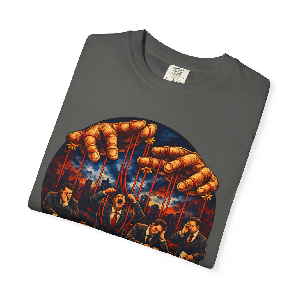 'Corporate Puppets' Satire Graphic T-Shirt