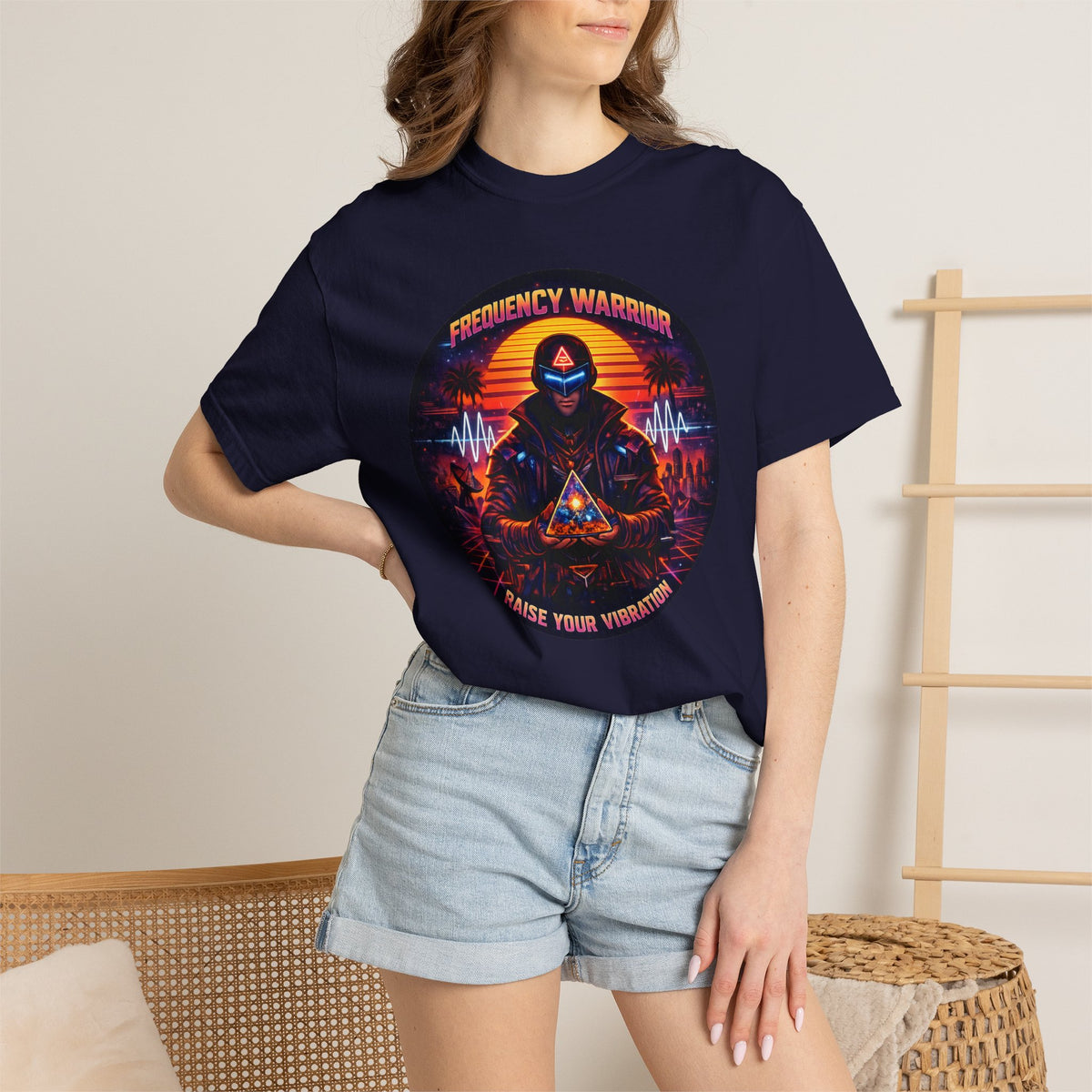 Frequency Warrior — Raise Your Vibration Graphic T-Shirt