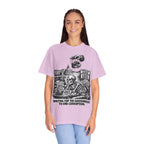 Graphic Tee — "Waiting for the Government to End Corruption" Political Skeletal Design