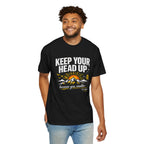 Keep Your Head Up T-Shirt — Inspirational Mountain Tee ("Because You Matter")