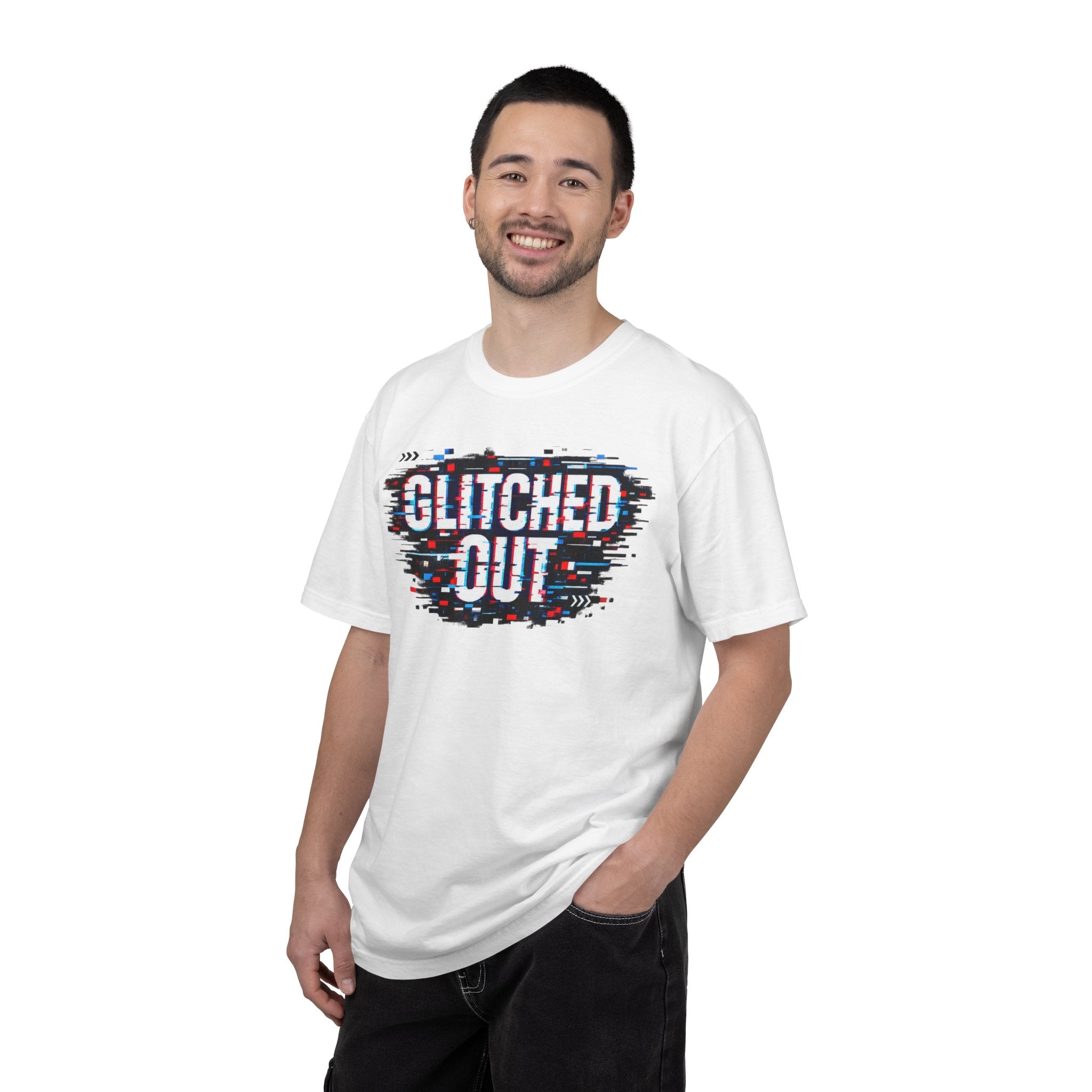 Glitched Out T-Shirt — Retro Glitch Graphic Tee